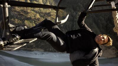 Cruise famously performs his own stunts, including one filmed in Abu Dhabi earlier this year, which he calls one of his ‘most dangerous stunts yet’. Courtesy Paramount Pictures