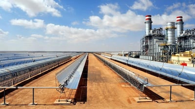 Maghreb countries such as Morocco have started working on renewables projects. Above, the solar power station of Ain Beni Mathar in Morocco. Abdelhak Sanna / AFP
