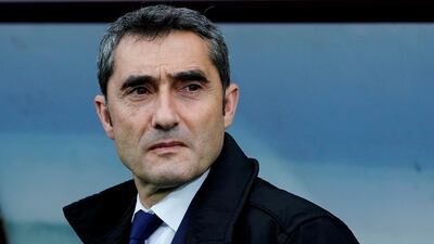Barcelona coach Ernesto Valverde. Reuters