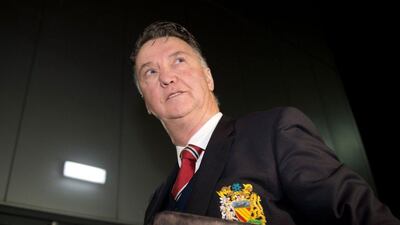 Manchester United's Louis van Gaal shown ahead of the team's FA Cup match against Stoke City on Friday night. Oli Scarff / AFP / January 29, 2016