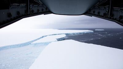The images were taken from an A400M Atlas Royal Air Force aircraft. AFP