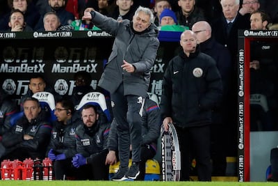 Manchester United manager Jose Mourinho was angered by his players' first-half performance. Tim Ireland / AP Photo