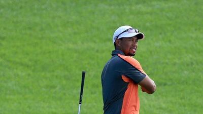 A frustrated Woods told The National's John McAuley on Saturday that he 'wasted a lot of opportunities out there'. David Cannon / Getty Images