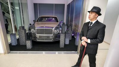 Yes, that man is about to start dancing in front of a Mulsanne. Chris Whiteoak / The National