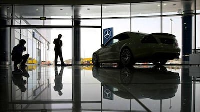Emirates Motor Company relocated to Mussafah in 2008, establishing the world’s largest Mercedes-Benz facility, above, measuring about 92,000 square metres. Jaime Puebla / The National