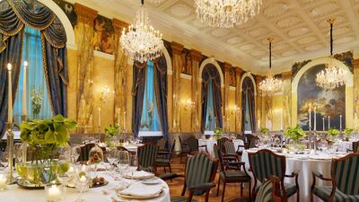 Above, the newly restored Festsaal. Courtesy Hotel Imperial Vienna