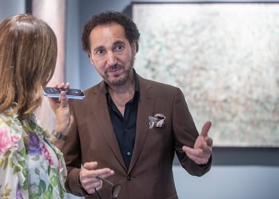 Naseer Shamma is showing his works in Abu Dhabi. Leslie Pableo for The National