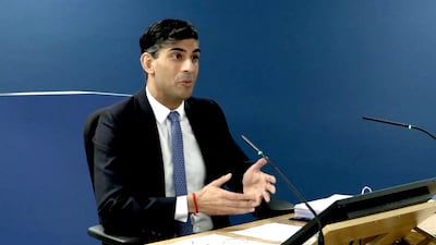 British Prime Minister Rishi Sunak gives evidence at the COVID-19 Inquiry. Reuters