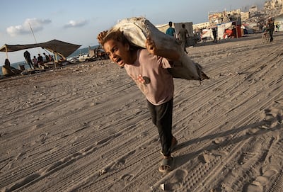 The war and hardship in Gaza must end as soon as possible, French President Emmanuel Macron said. EPA