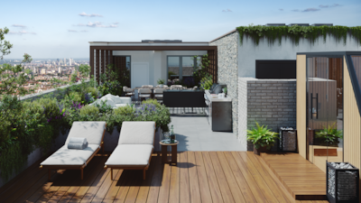 The penthouse terrace