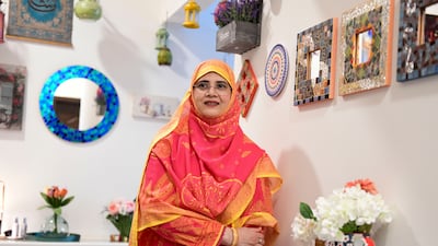 Siddiqa Akhtar, a homemaker from Pakistan, has filled her Furjan home with various recycled and upcycled furniture and decor items. All photos: Khushnum Bhandari / The National