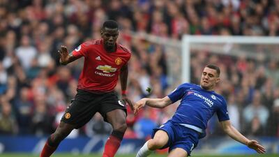 Paul Pogba and his Manchester United temamates were held to a 1-1 draw by Chelsea at Old Trafford on Sunday. Shaun Botterill / Getty Images