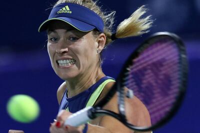 Angelique Kerber will face No 3 seed Karolina Pliskova for a place in the WTA Dubai Duty Free Tennis Championships semi-finals. Mahmoud Khaled / EPA