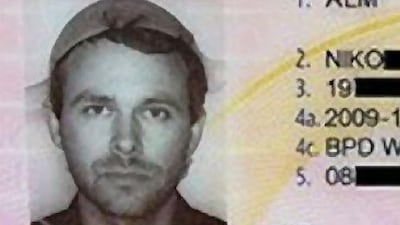 Austrian police allowed Niko Alm to wear the pasta strainer in the photo.