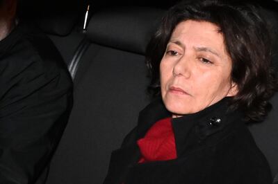 Turkish sociologist Ayse Bugra, wife of Turkish businessman and leading rights defender Osman Kavala, reacts after Istanbul prosecutors issued a new arrest warrant for Kavala as part of a separate investigation into a failed 2016 coup. AFP