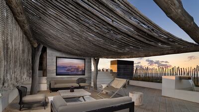 The rooftop open-air cinema.