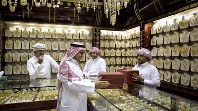 A Saudi customer at a jewelry shop in Dubai. Guests from the kingdom are among the highest spenders in the UAE. Kamran Jebreili / AP Photo