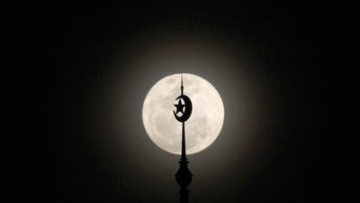 The so-called 'Supermoon' is seen in Jakarta, Indonesia. Adi Weda / EPA
