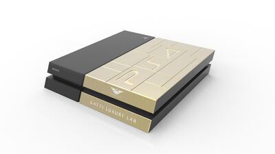 The gold PlayStation 4 console by Gatti. Courtesy: Jumbo