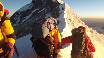 Climbers make their way to the summit of Everest. Reuters