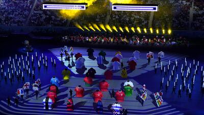 Performers during the opening ceremony. PA