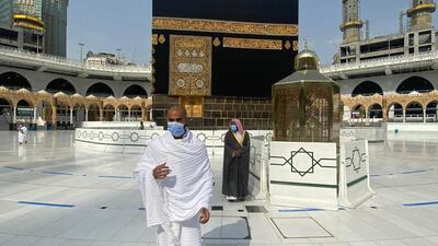 Dr Hamza Alherz at the holy mosque of Makkah. Courtesy Dr Hamza Alherz