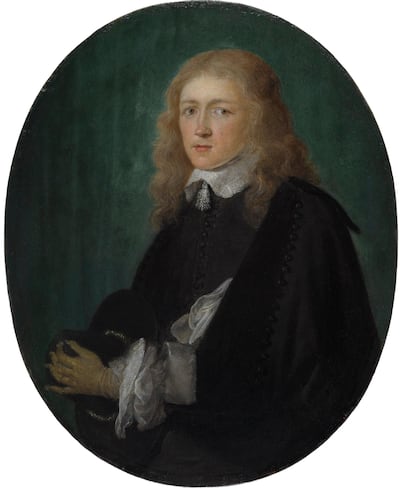 Mr Kaplan's collection also includes a Dh710,000 portrait of Dirck van Beresteyn by Gerrit Dou, also known as Rembrandt’s first pupil. Courtesy Leiden Collection.