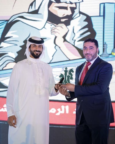 Mohamed Tissir, right. Courtesy Bahrain Chess Academy