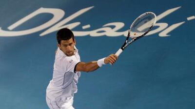 Novak Djokovic lost the second set to Gael Monfils.