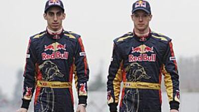 Switzerland's Sebastien Buemi, left, and Sebastian Bourdais of France will form the Toro Rosso Formula One team this season.