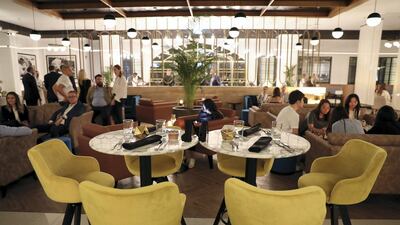 Interior of the Marco’s New York Italian restaurant opened at the Fairmont hotel Bab Al Bahr in Abu Dhabi. Pawan Singh / The National