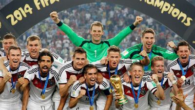 Germany are seeking to be the first side since Brazil in 1962 to win successive World Cups. Matthias Schrader / AP Photo