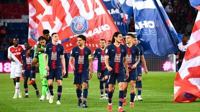 Paris Saint-Germain's players celebrate. AFP