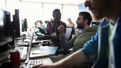 Employee needs and attitudes have changed after the coronavirus pandemic. Around 76% of employees surveyed in the UAE want better in-office cleaning protocols and 59% want revised office layouts, according to a survey by Robert Half. Getty Images
