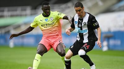 Benjamin Mendy - 8: Enjoyed the length of the St James' Park pitch in which to bomb forward from left-back. Reuters