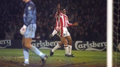 Sheffield United 6-0 Tottenham (March 2, 1993). Brian Dean, pictured, was one of five goalscorers as the Blades sliced through a porous Spurs defence in this match at Bramall Lane in the inaugural season of the Premier League. Getty Images
