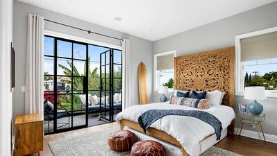 One of four bedrooms in the property, owned by actress Margot Robbie. Courtesy Engel & Volkers