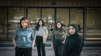 Eman Shafiq, Nuhayr Zein Elmessalami, Tasnim Tinawi and Khawla Al Balushi have been selected for Tashkeel's Tanween 2021 programme. Photo by Jalal Abuthina