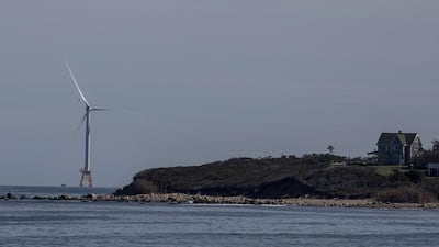 The wind farm is in the turbine commissioning stage which will take several months to complete. Scott Eisen / Getty / AFP