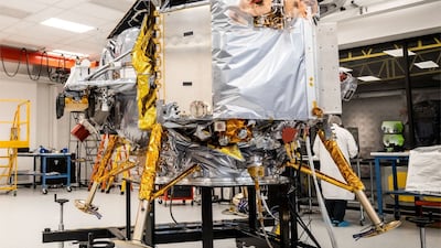 The Peregrine lander carrying the Peregrine Ion Trap Mass Spectrometer, which will be on board the Peregrine Mission One. Nasa / The Open University / STFC RAL Space / Astrobotic / PA