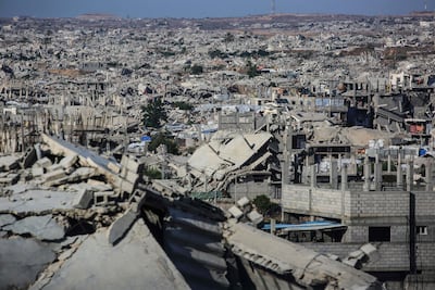 Destruction in Khan Younis in the southern Gaza Strip. AFP