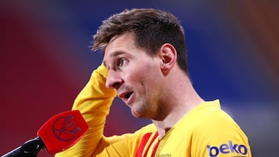 Messi speaks to the media but gives no clues about his future. Getty