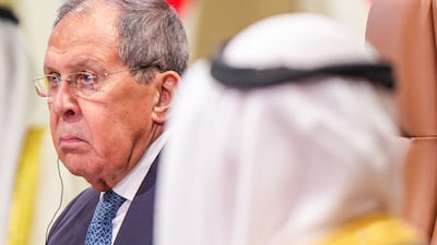Russia's Foreign Minister Sergey Lavrov is on his way to Tehran after he attended a Gulf Co-operation Council meeting in Manama. AFP