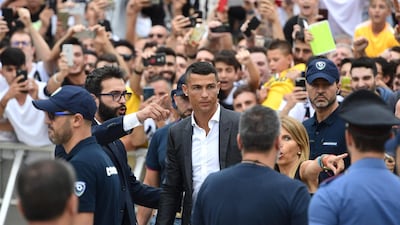 Ronaldo at the Juventus medical center. AFP