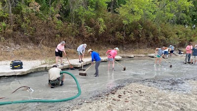 The creatures probably made the footprints about 113 million years ago. Photo: Dinosaur Valley State Park