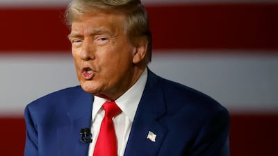 Donald Trump takes part in a Fox News meeting in September in Harrisburg, Pennsylvania. Getty Images / AFP