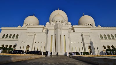 The Sheikh Zayed Grand Mosque in Abu Dhabi. Giuseppe Cacace / AFP