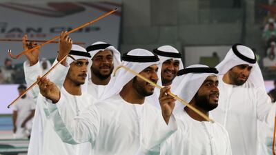 Artists perform during the opening ceremony. EPA