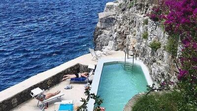 9) ITALY: A picture by @lizbedor's view from her tower villa Airbnb in the cliffs of Piano di Sorrento racked up almost 50,000 likes. Rates average around Dh1,500 per night.