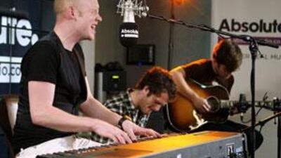 The Fray performing live at the Absolute Radio Christmas Zoo Sessions, at their studio in central London.